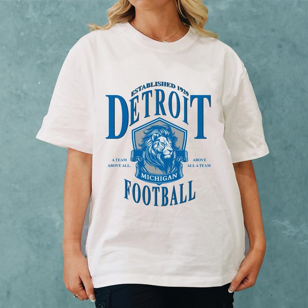 Detroit Lion Football Shirt, Retro Style Detroit Lion Unisex T-Shirt PM